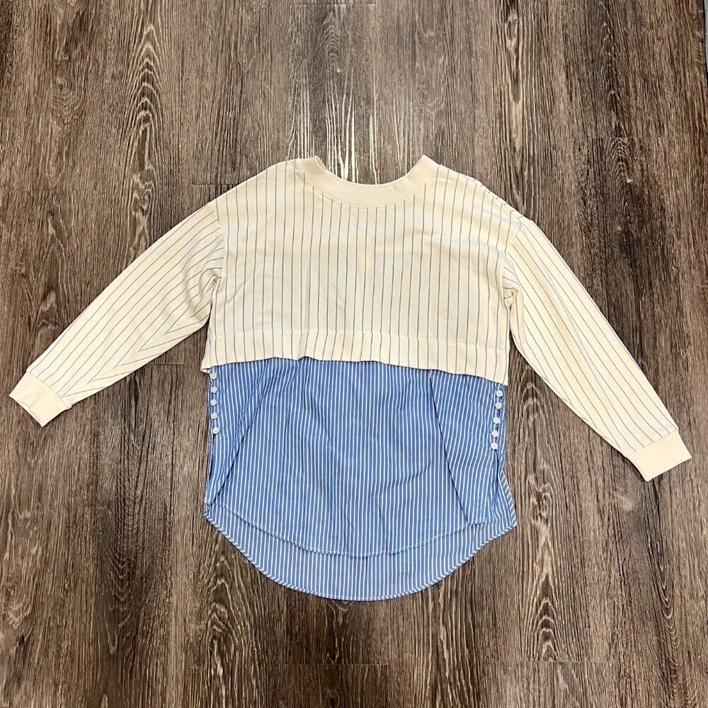 NWT Anthropologie French Terry Twofer Sweatshirt - Picture 4 of 6